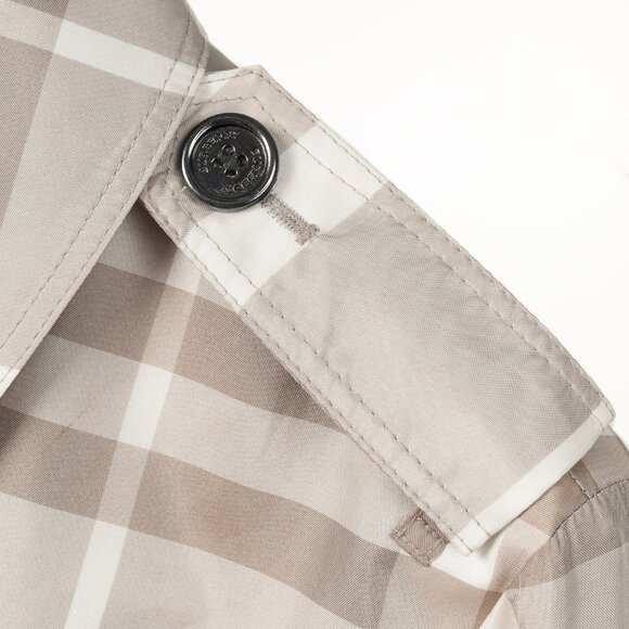 Burberry Brit Grey Check Taffeta Packable Belted Trench Coat - Picture 5 of 14